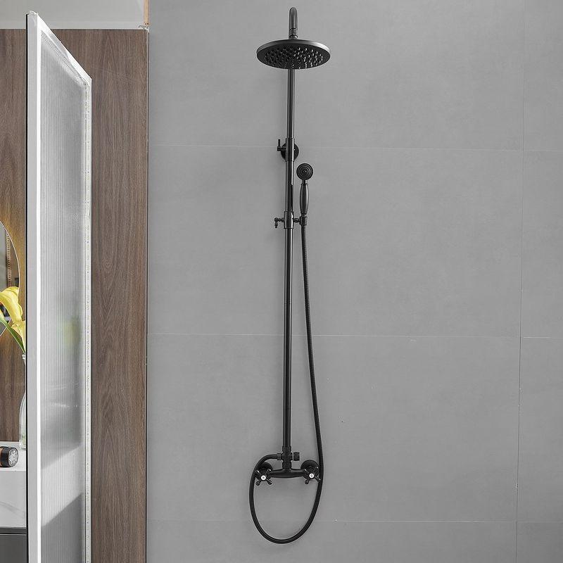 Matte Black Adjustable Rain Shower System with Handheld