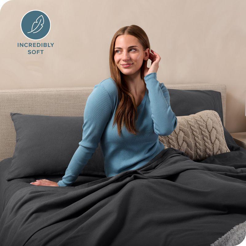 Bare Home Flannel Machine Woven Sheet Set