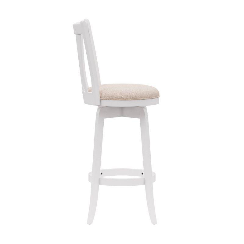 30&#34; Savana Wood Bar Height Swivel Stool White - Hillsdale Furniture