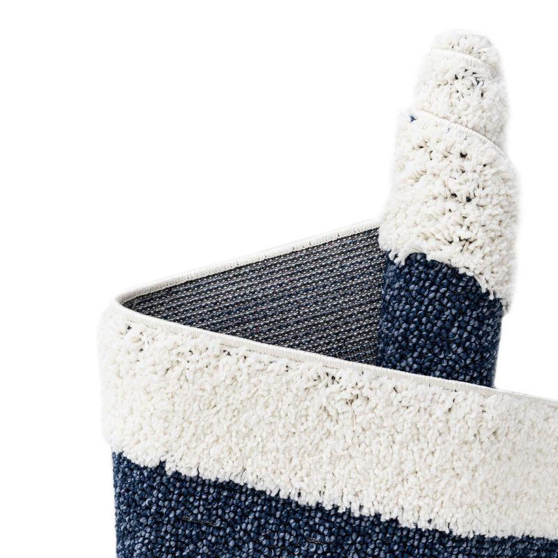 Unique Loom Boho Collection Area Rug - Mimi (3' 3" Round Blue/Ivory)