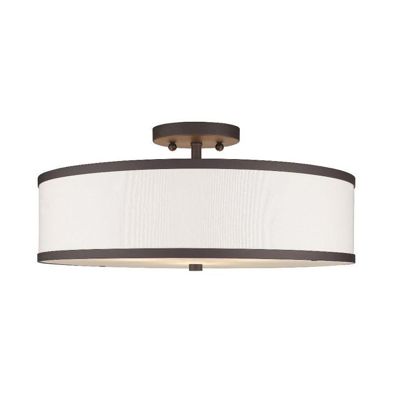 Livex Lighting Park Ridge 3 - Light Semi-Flush Mount in  Bronze