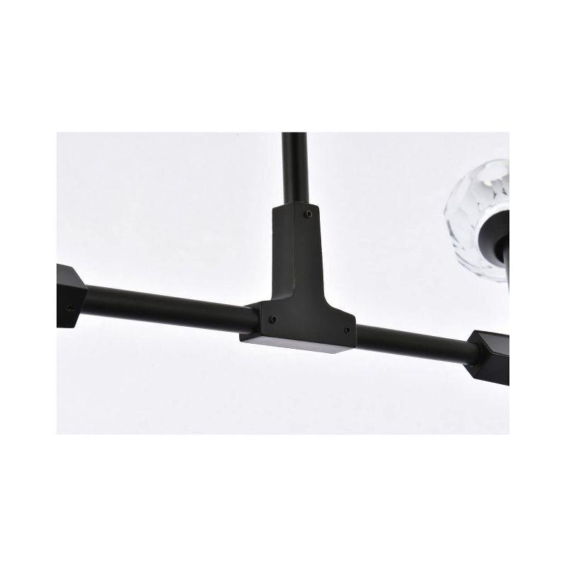 Elegant Lighting Zayne 6 Light Pendant in Black