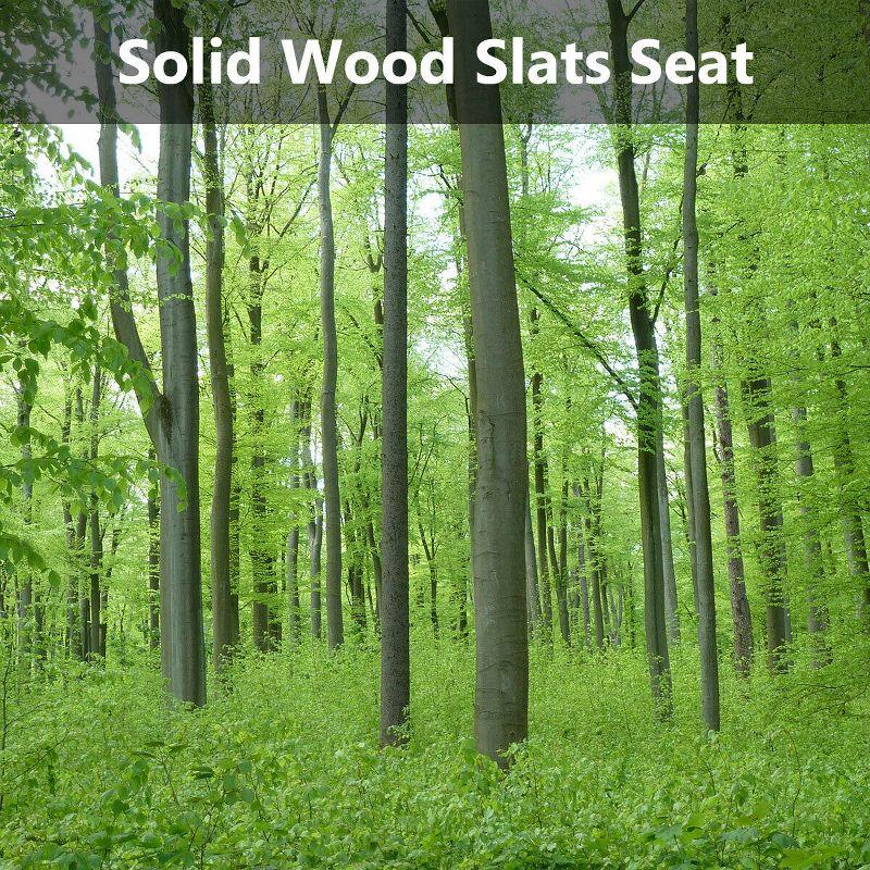 Patio Park Garden Metal Bench Porch Path Chair Furniture Cast Iron Hardwood