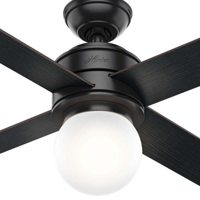 52" Hepburn 4 - Blade Standard Ceiling Fan with Wall Control and Light Kit Included