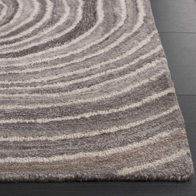 Abstract ABT153 Handmade Tufted Area Rug - Grey/Ivory - 5' X 8' - Safavieh