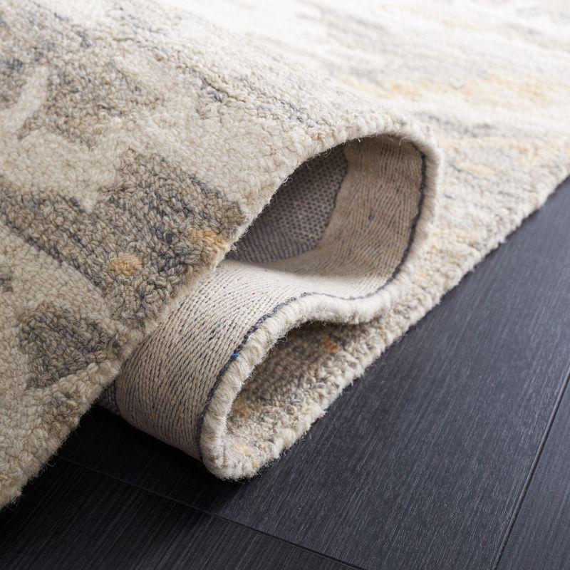Abstract ABT465 Handmade Indoor Area Rug - Ivory/Grey - 5'x8' - Safavieh