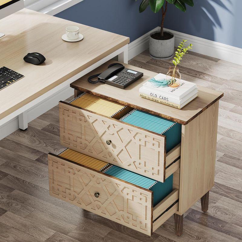 LITTLE TREE 2 Drawer Lateral File Cabinet Beige