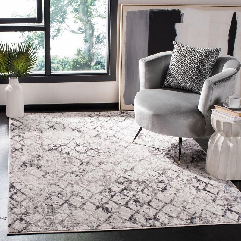 Amelia ALA783 Power Loomed Area Rug  - Grey/Light Grey - 6'x9' - Safavieh.