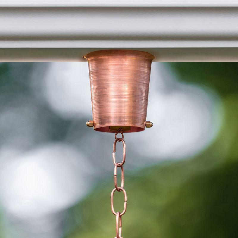 Marrgon 2 Inch Copper Gutter Adapter - Rain Chain Hanger & Diverter