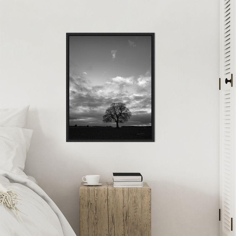 Amanti Art Horizon Tree BW by Andre Eichman Canvas Wall Art Print Framed 23 x 28-in.