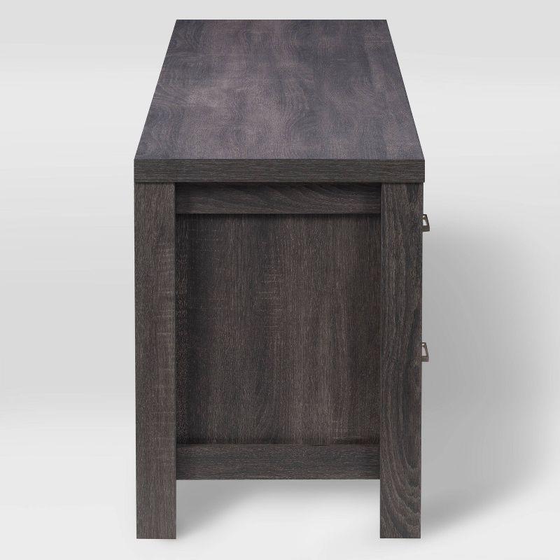 Hollywood Cabinet with Doors TV Stand for TVs up to 80" Dark Gray - CorLiving: Entertainment Center, Media Storage