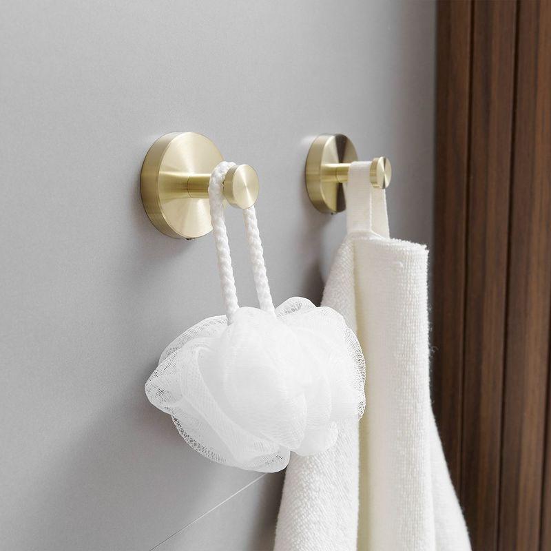 BWE 3-Piece Bath Hardware Set with Towel Ring and 2pcs Towel Hooks and Mounting Hardware Wall Mount