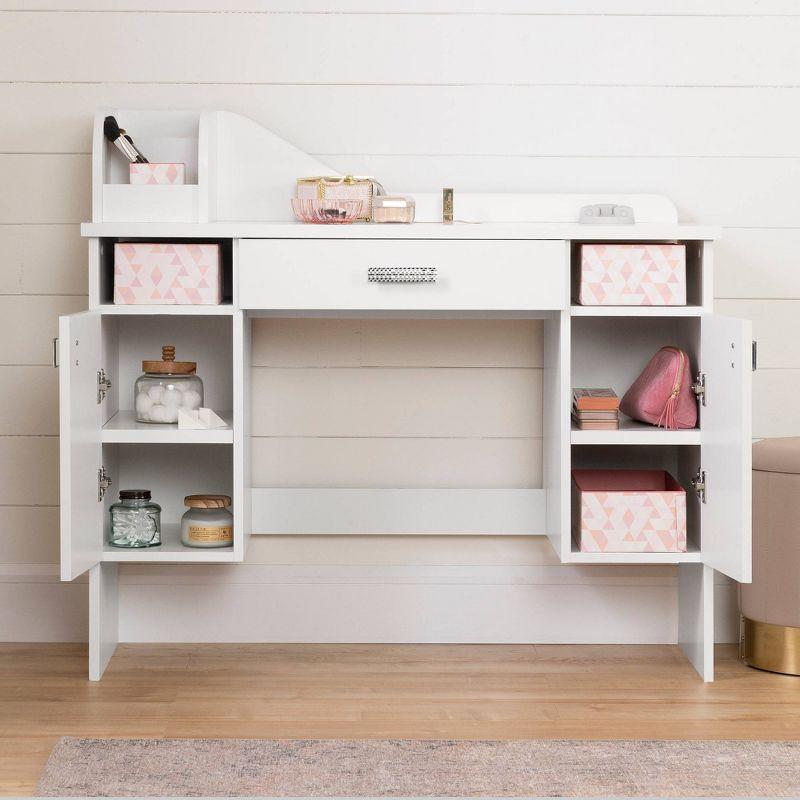 Tiara Kids' Makeup Desk Pure White - South Shore