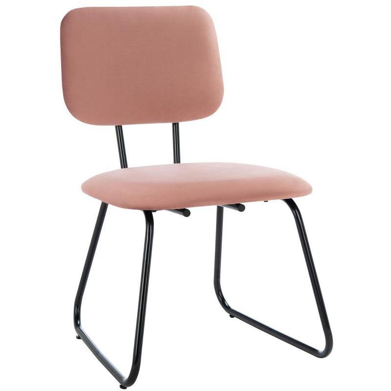 Chavelle Side Chair - ACH6205 - Set of 2 - Dusty Rose/Black - Safavieh