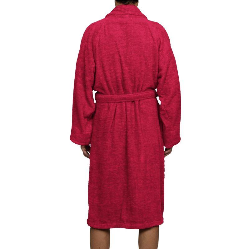 100% Cotton Ultra-Soft Terry Adult Unisex Lightweight Luxury Bathrobe by Blue Nile Mills