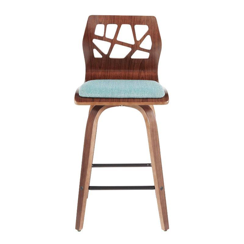 George Oliver Lakyia Swivel Upholstered Counter Stool (Set of 2)