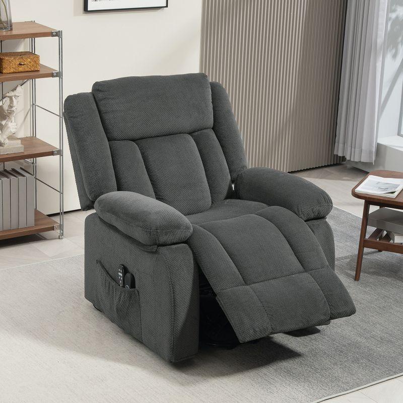 HOMCOM Power Lift Recliner Chair with Massage and Heat, Electric Lift Chair for Elderly, Gray