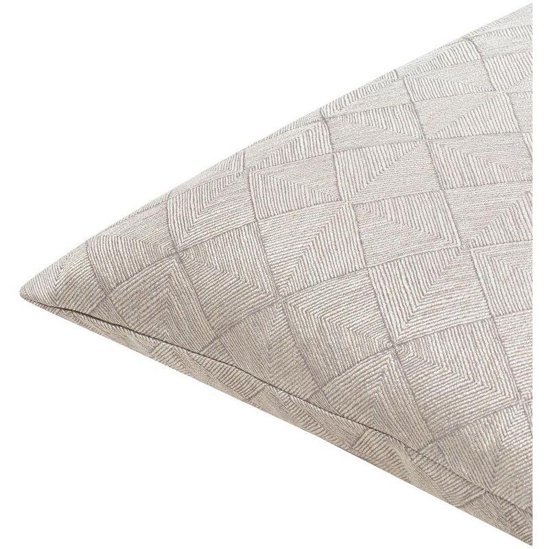 Livabliss Messina 22"H x 22"W Square Pillow Cover No Insert Traditional Medium Gray Throw Pillow