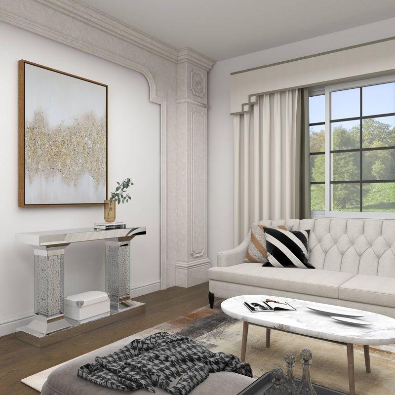 Olivia & May Glam Wood Console Table Clear