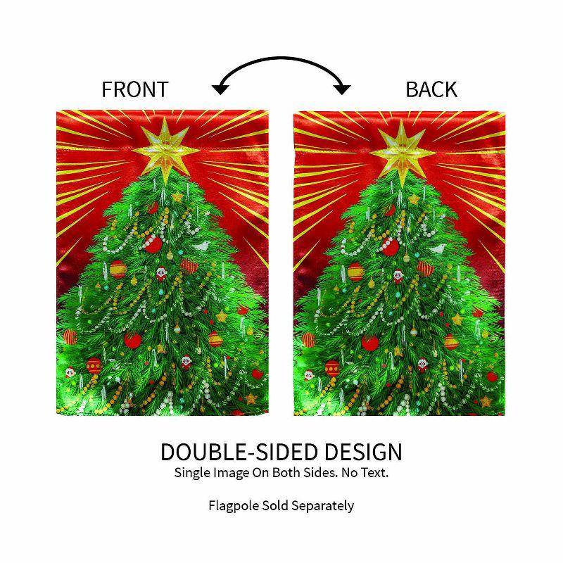 Evergreen Classic Christmas Tree Lustre Garden Flag 12 x 18 Inches Indoor Outdoor Decor