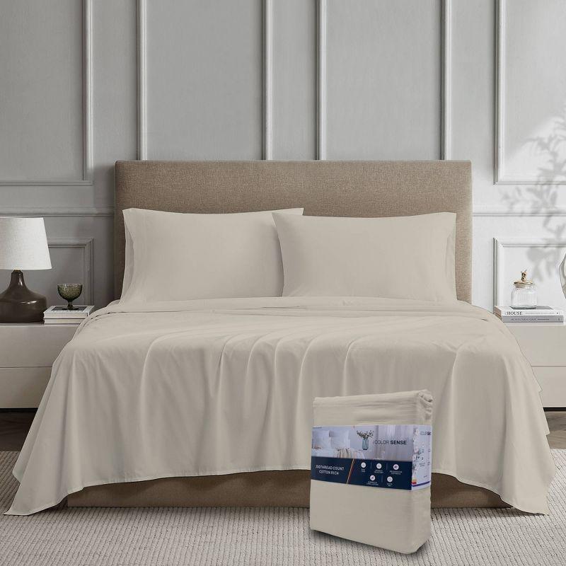 100% Cotton Percale Sheet Set - Color Sense