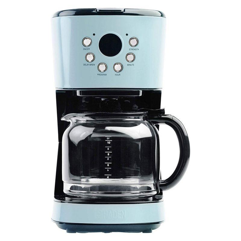 Turquoise Heritage 12-Cup Programmable Drip Coffee Maker with Strength Selector