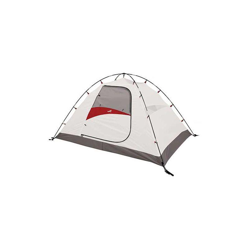 Gray and Red 6-Person Three-Season Dome Tent with Vestibule