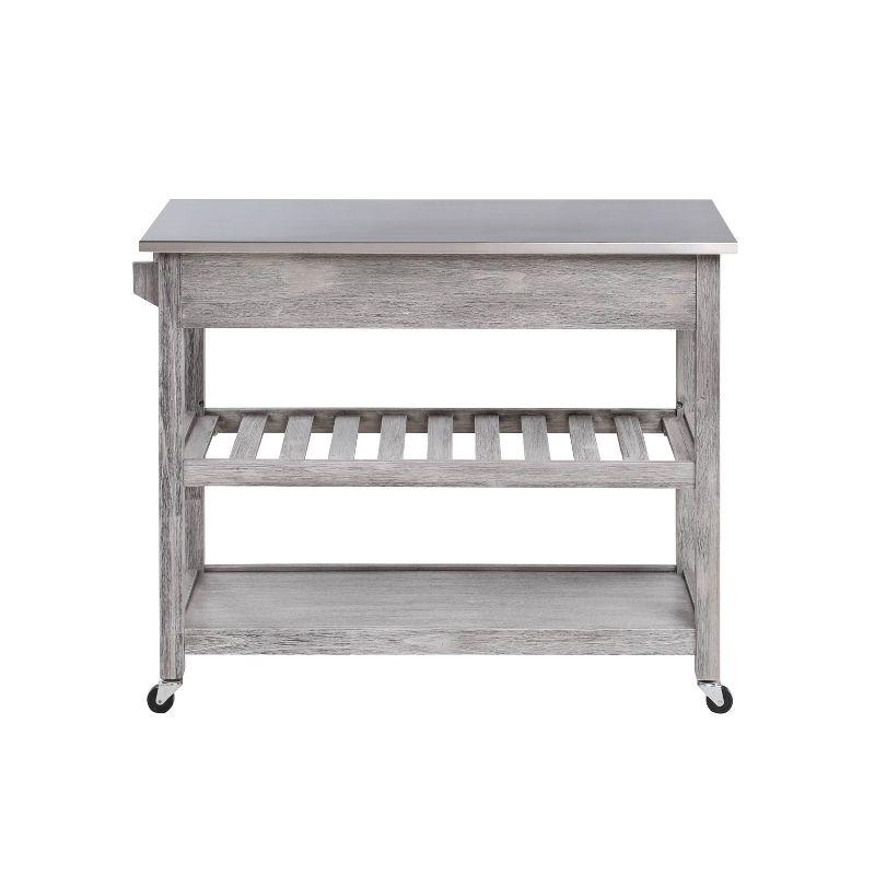 Sonoma Kitchen Cart with Stainless Steel Top  - Boraam