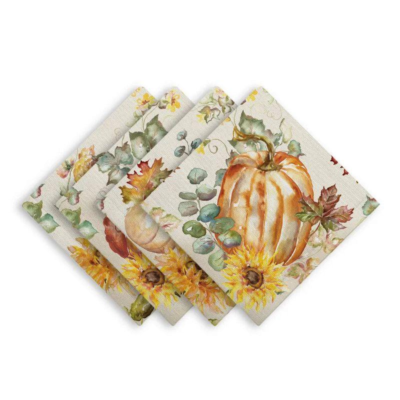 Harvest Sun Fall-Themed Cotton Napkin Set