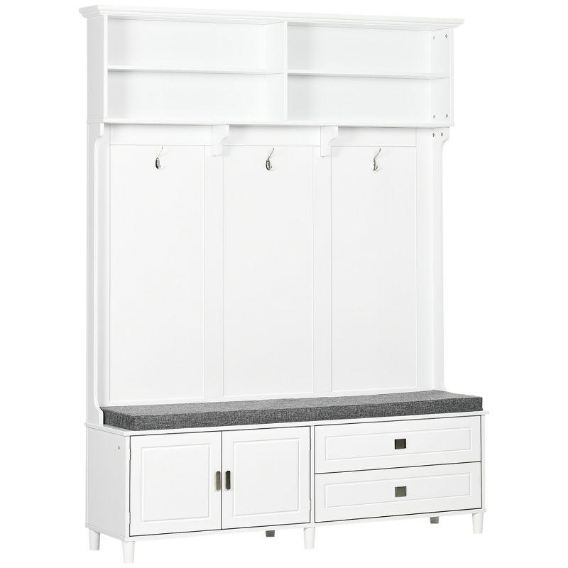 HomCom Hall Tree 78.25'' Wide with Bench and Shoe Storage
