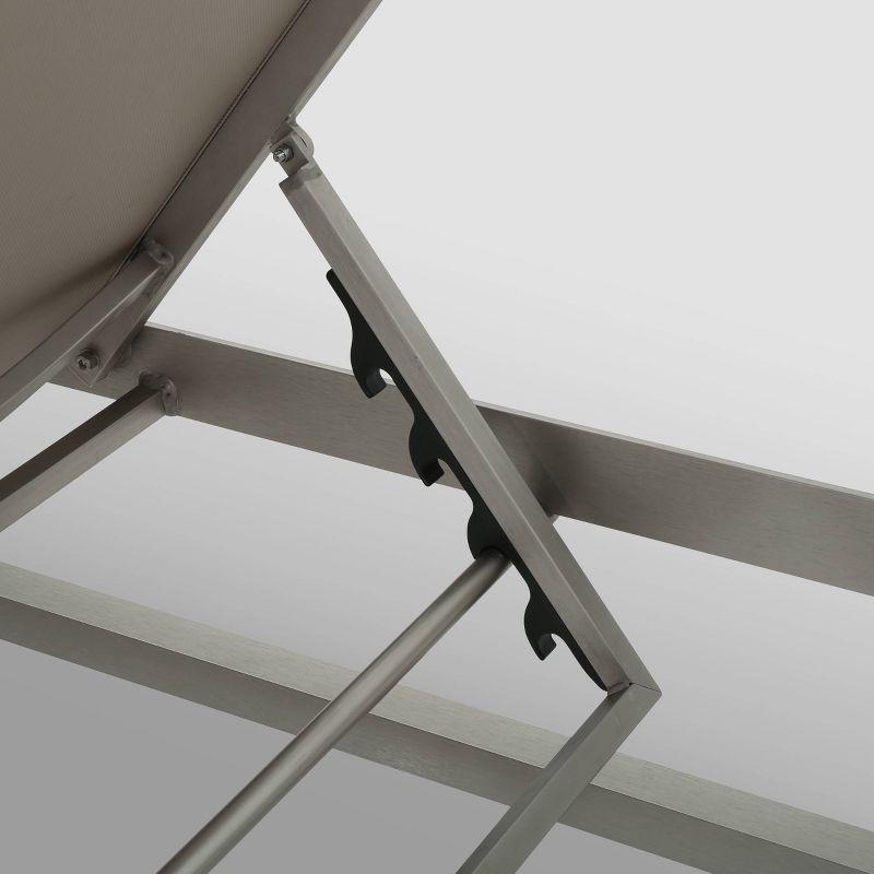 Christopher Knight Home California 2pk Aluminum Chaise Lounge Silver/Gray