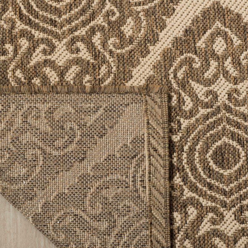 Linden LND132 Power Loomed Area Rug - Cream/Beige - 6'7"x6'7" - Safavieh