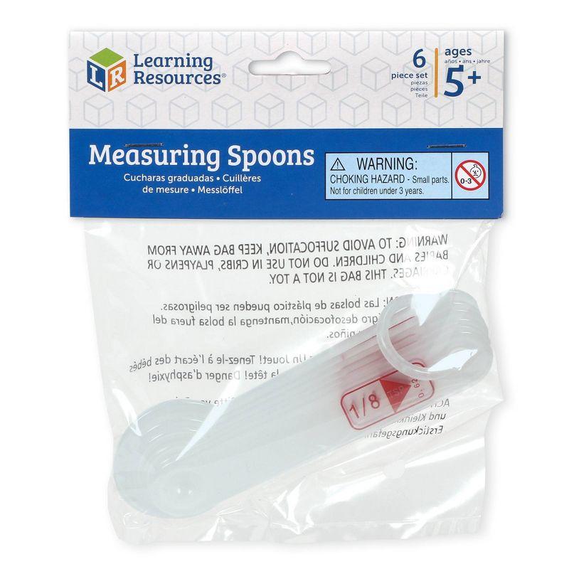 Learning Resources Set of 6 Measuring Spoons: Plastic Teaching Aid for Kindergarten, No Choking Hazard, Ages 5+