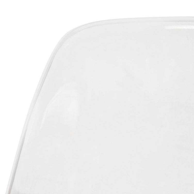 LeisureMod Dover Modern Dining Chair with Acrylic Base (Clear)