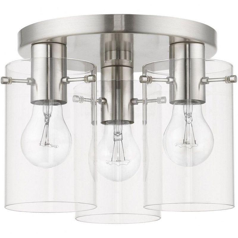 Livex Lighting Munich 3 - Light Flush Mount in  Brushed Nickel