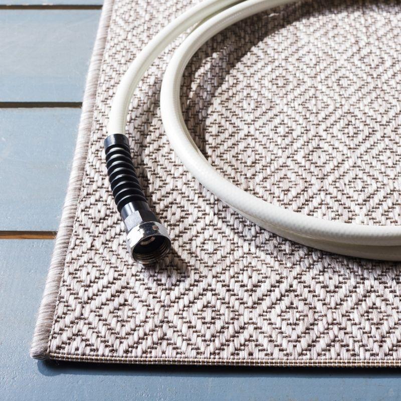 Courtyard CY8520 Power Loomed Indoor and Outdoor Area Rug - Beige/Beige - 5'3"x5'3" - Safavieh