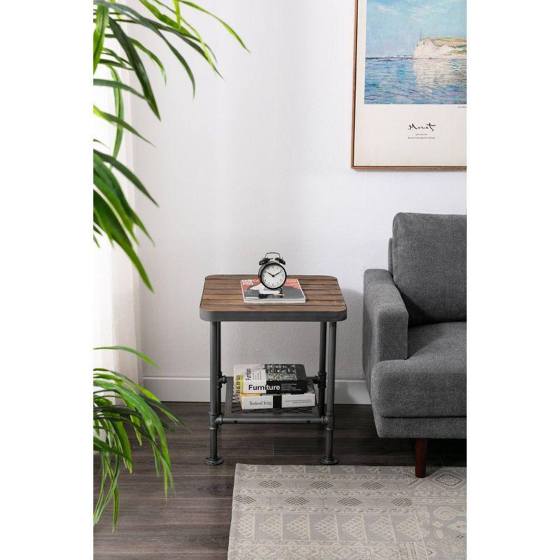 Newport End Table Gray/Natural - Boraam