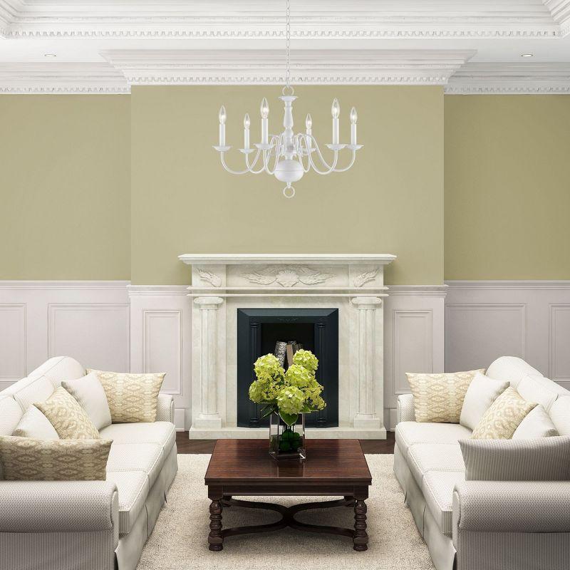 Livex Lighting Williamsburgh 6 - Light Chandelier in  White
