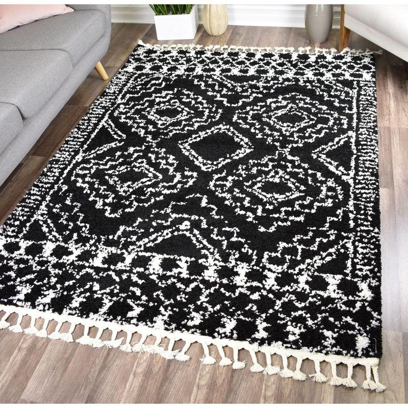 Mason Shag Tribal Sable Area Rug