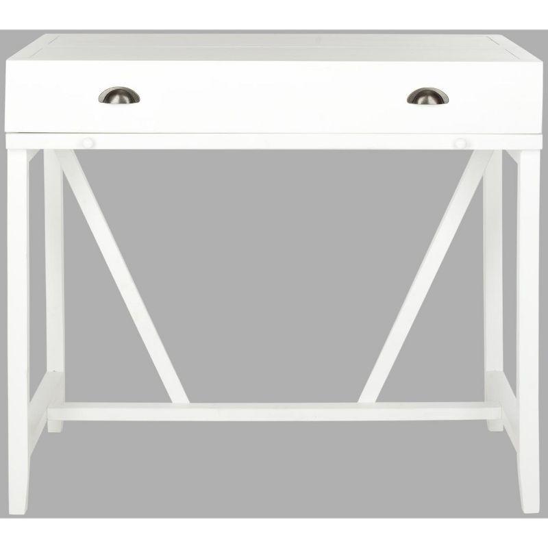 Wyatt Writing Desk With Pull Out - AMH6509 - White - Safavieh Couture