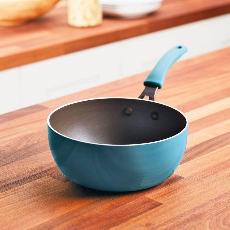 Rachael Ray Cook and Create Aluminum Nonstick Saucier Pan, 3-Quart