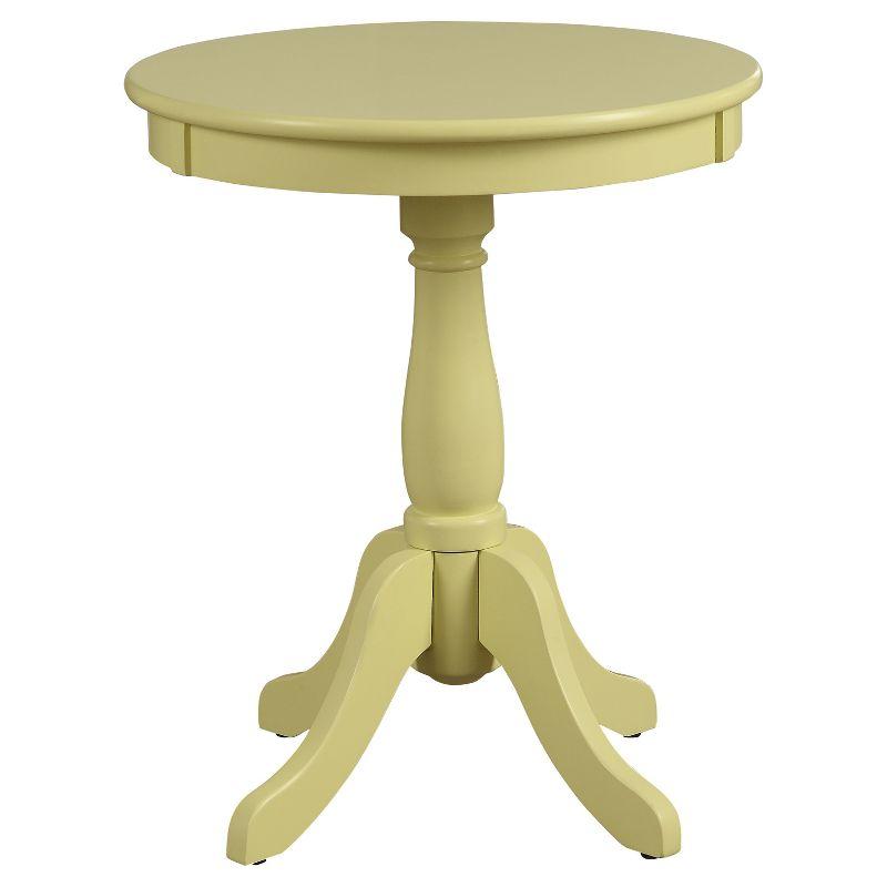 End Table Yellow - Acme Furniture: Traditional Alger Side, Wood Legs, MDF Top, 22" Height
