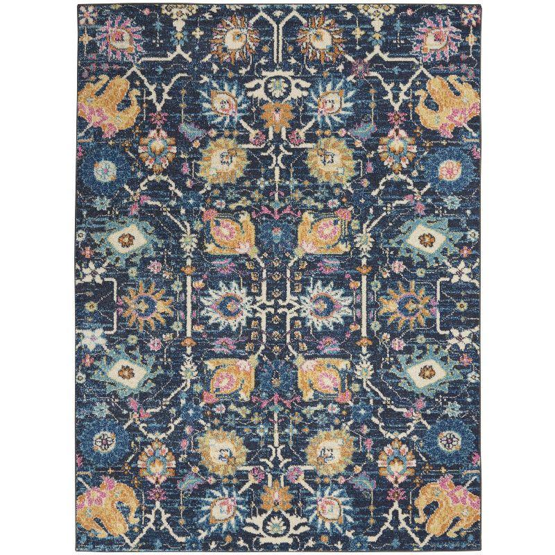 Nourison Passion Bohemian Indoor Rug Navy 5'3" x 7'3"