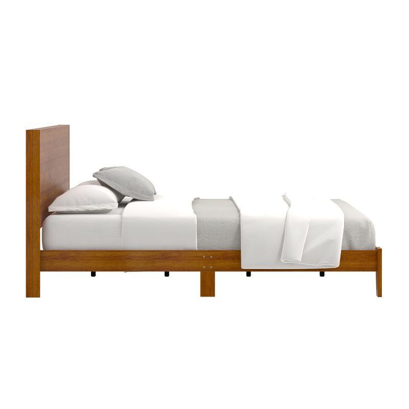 Galano Layton Wood Frame Queen Platform Bed with Headboard in Knotty Oak, Dusty Gray Oak, White, Black, Oslo Oak, Concrete Gray, Amber Walnut