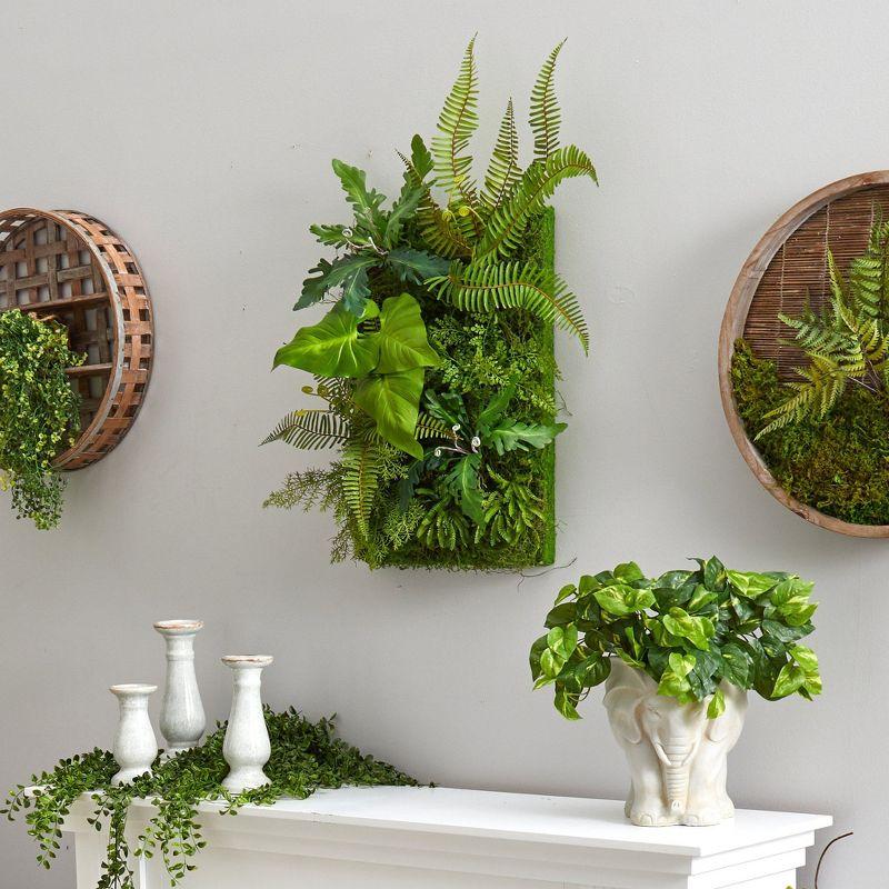 Nearly Natural 24-in x 16-in Mixed Foliage Artificial Living Wall