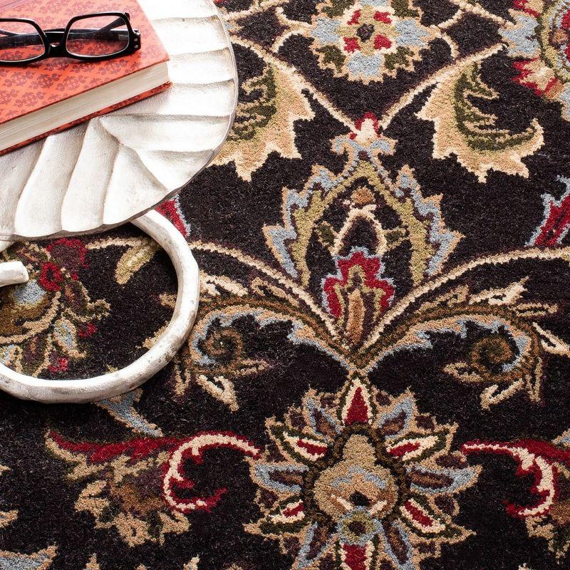 Heritage HG951 Hand Tufted Area Rug - Chocolate/Red - 8' round - Safavieh.