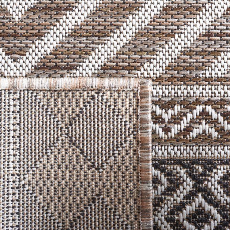 Havana Light Brown and Black Geometric Indoor/Outdoor Area Rug