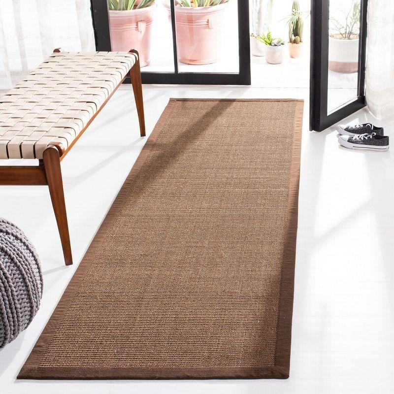 Natural Fiber NF441 Power Loomed Indoor Runner Rug - Brown/Brown - 2'6"x8' - Safavieh.