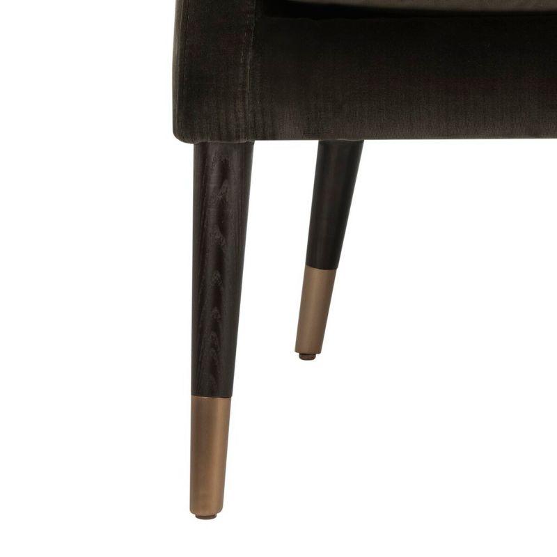 Sicily Velvet Arm Chair - Shale - Safavieh