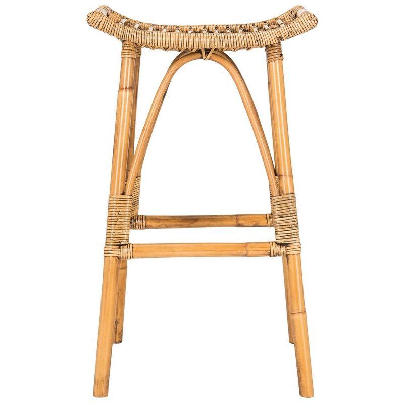 Leda Rattan Bar Stool - WIK6511 - Brown - Safavieh